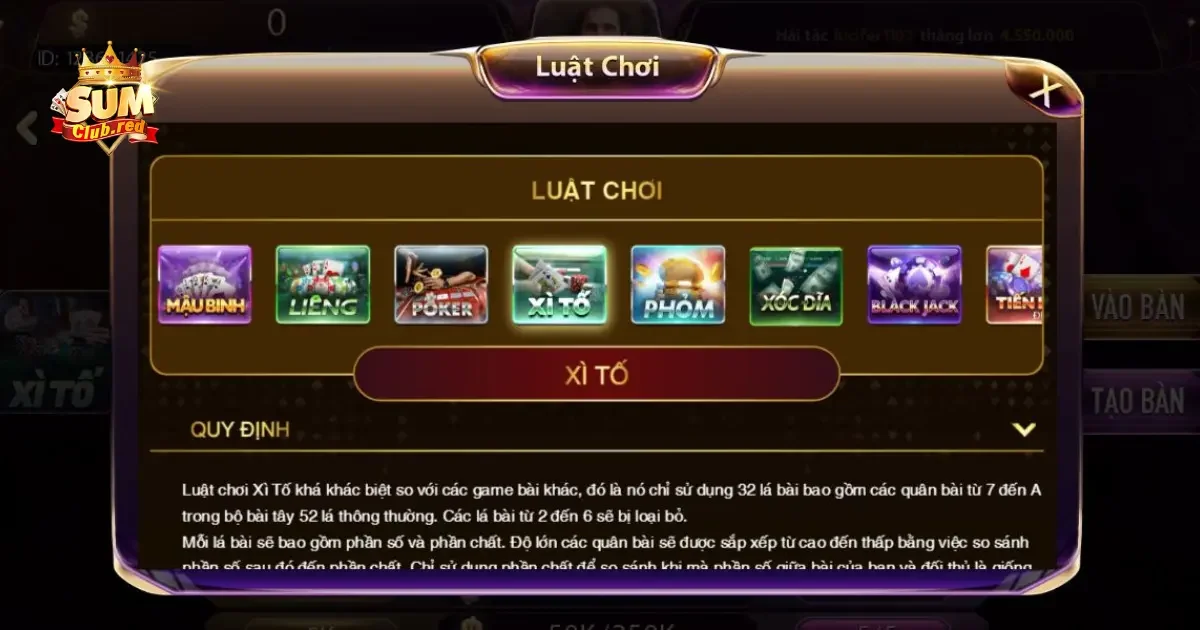 Luật Chơi Bài Xì Tố SUMCLUB: Nắm Quy Tắc Để Tránh Sai Lầm 4 Chiến thuật đặt cược thông minh